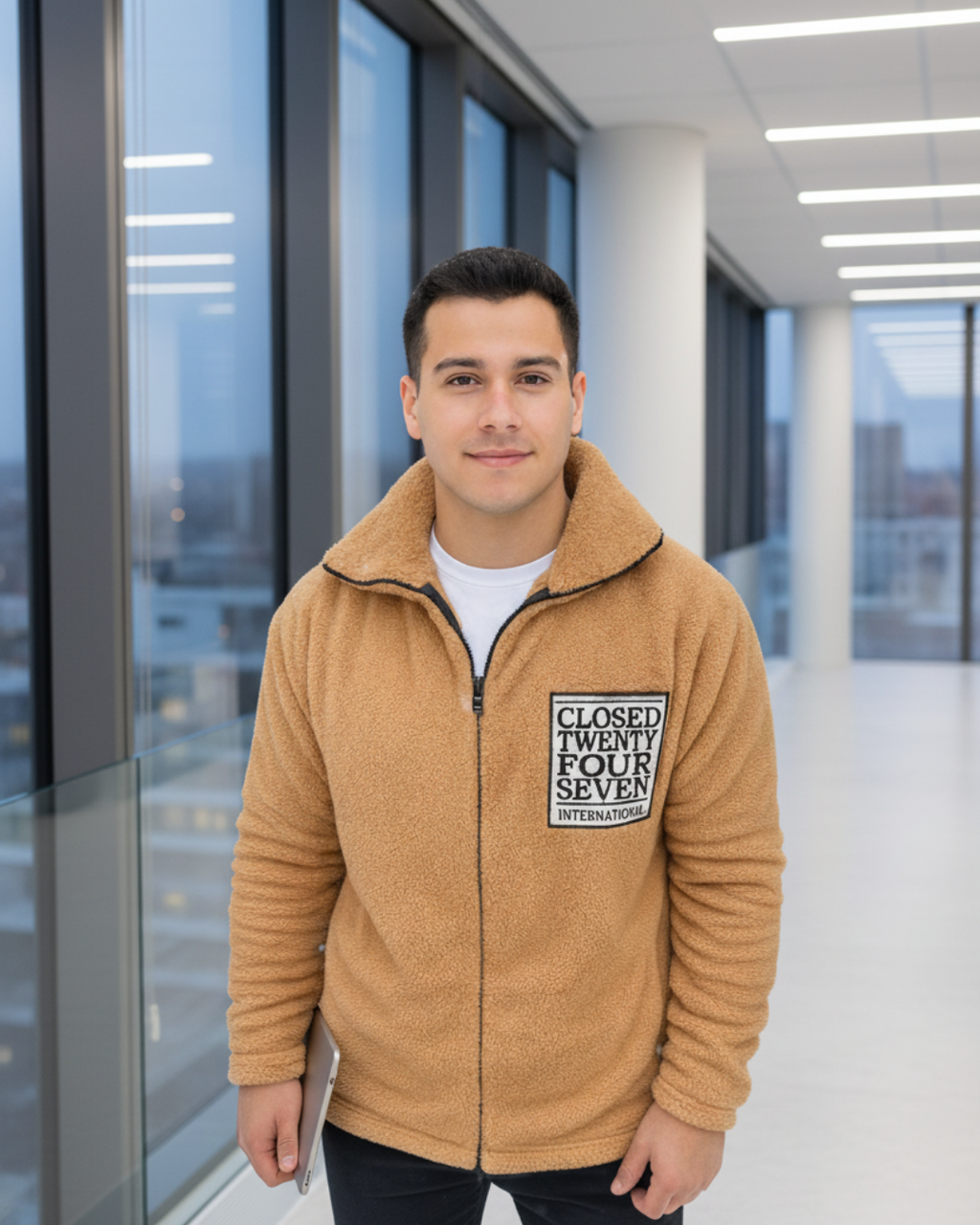 Erkek Polar Fermuarlı Sweatshirt – Kapüşonsuz, Cepli, Oversize Rahat Kalıp, Yumuşak ve Sıcak Tutan Kışlık Fermuarlı Üst