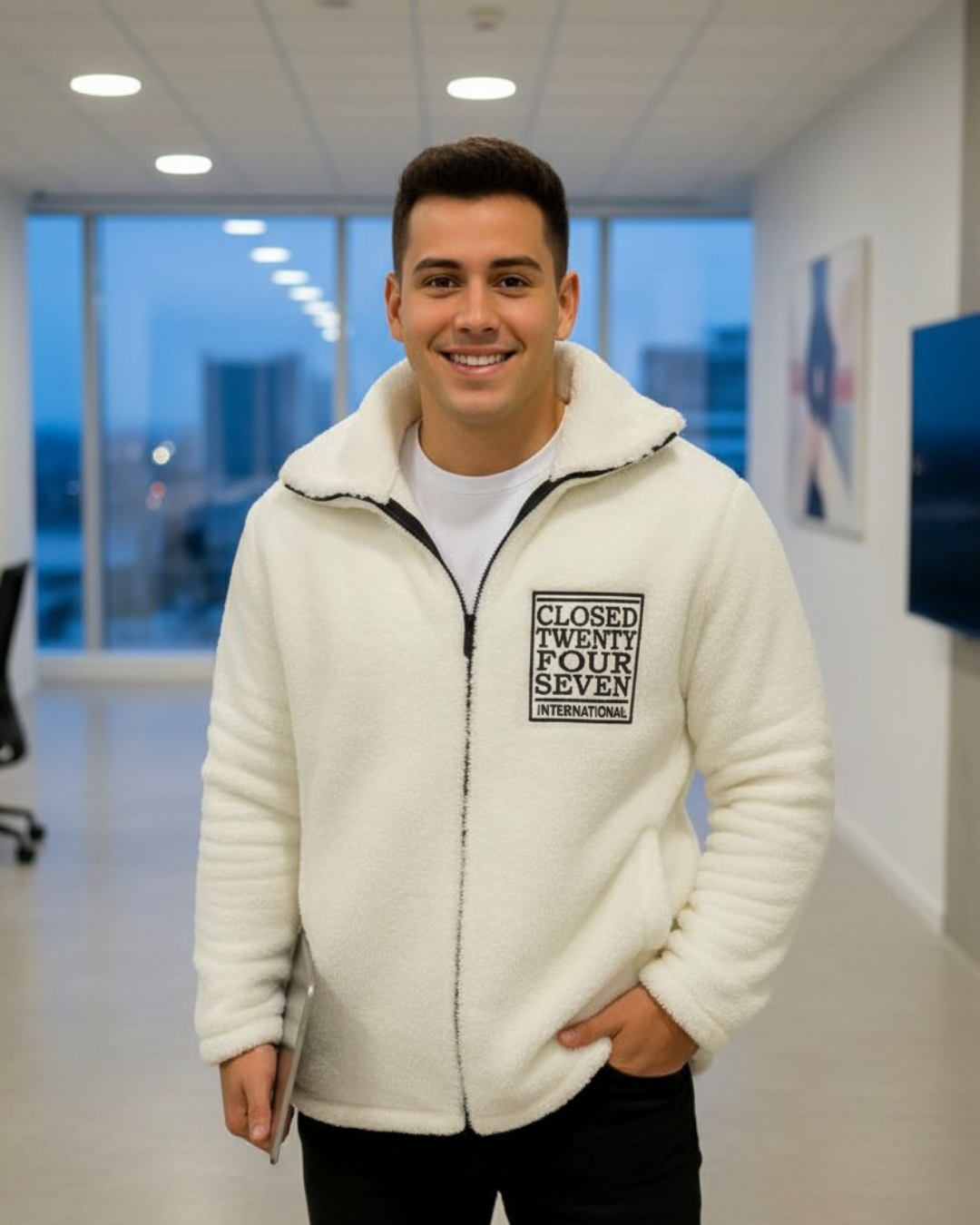 Erkek Polar Fermuarlı Sweatshirt – Kapüşonsuz, Cepli, Oversize Rahat Kalıp, Yumuşak ve Sıcak Tutan Kışlık Fermuarlı Üst