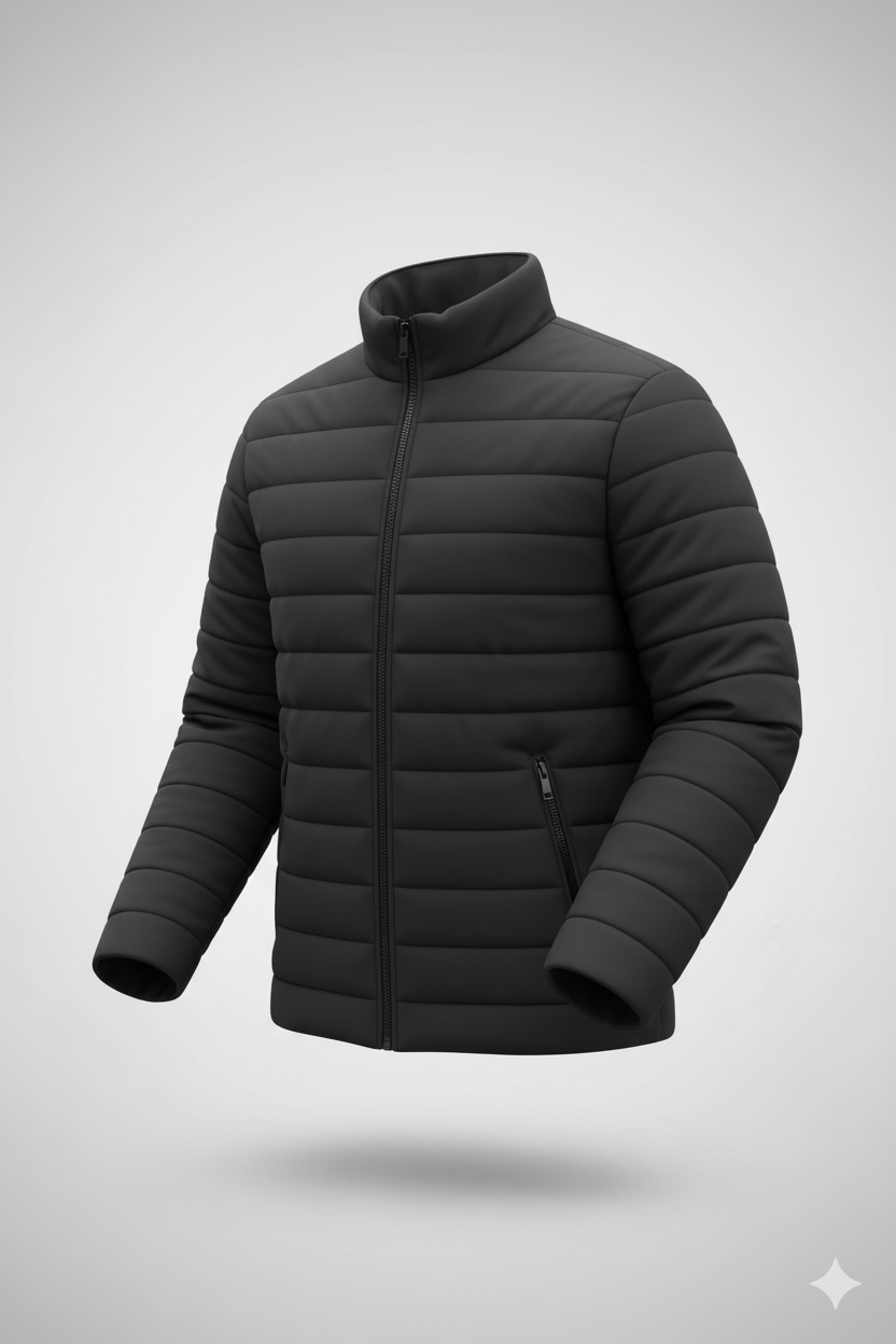 Erkek Bomber Mont – Su İtici Kumaş, Kapitone Astarlı, Fermuarlı, Sıcak Tutan Kışlık Bomber Ceket