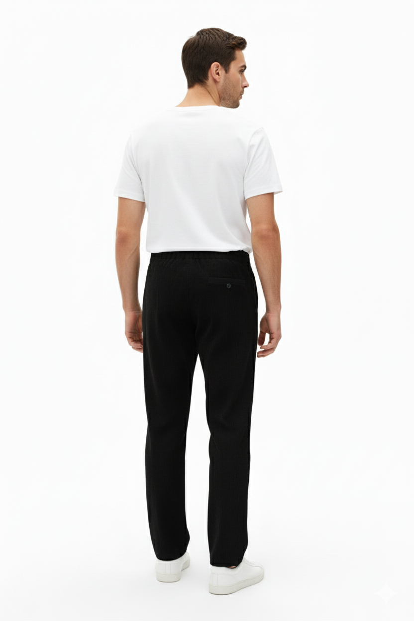 Erkek Kadife Baggy Pantolon – Geniş Paça, Yumuşak Kadife Kumaş, Rahat Kalıp, Kışlık Erkek Pantolon