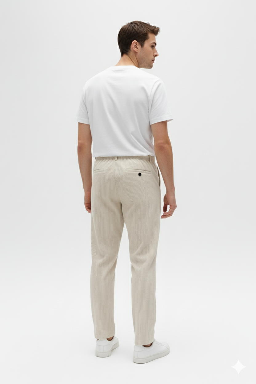 Erkek Kadife Baggy Pantolon – Geniş Paça, Yumuşak Kadife Kumaş, Rahat Kalıp, Kışlık Erkek Pantolon