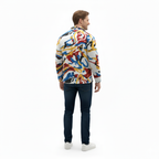 Erkek Tribal Desenli Polar Sweat – Yarım Fermuarlı, Oversize Rahat Kalıp, Etnik Desenli, Yumuşak Dokulu Uzun Kollu Polar