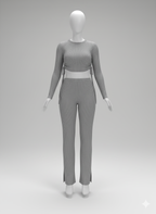 Kadın Yandan Bağlamalı Geniş Paçalı Fitil Kaşkorse İkili Takım | Rahat & Şık Set