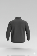 Erkek Polar Kazak – Dik Yaka Yarım Fermuarlı, Göğüs Cepli, Regular Fit Kışlık Siyah Polar