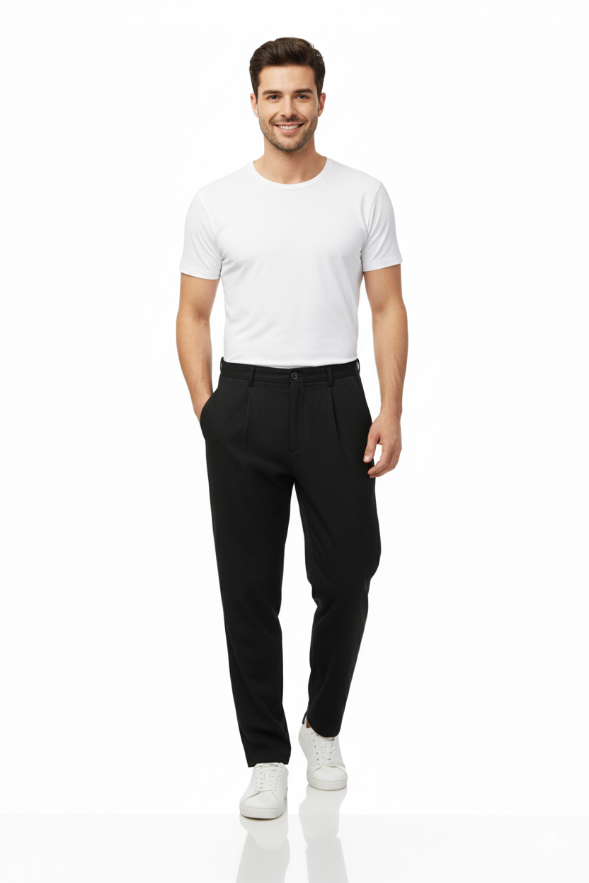 Erkek Kadife Baggy Pantolon – Geniş Paça, Yumuşak Kadife Kumaş, Rahat Kalıp, Kışlık Erkek Pantolon