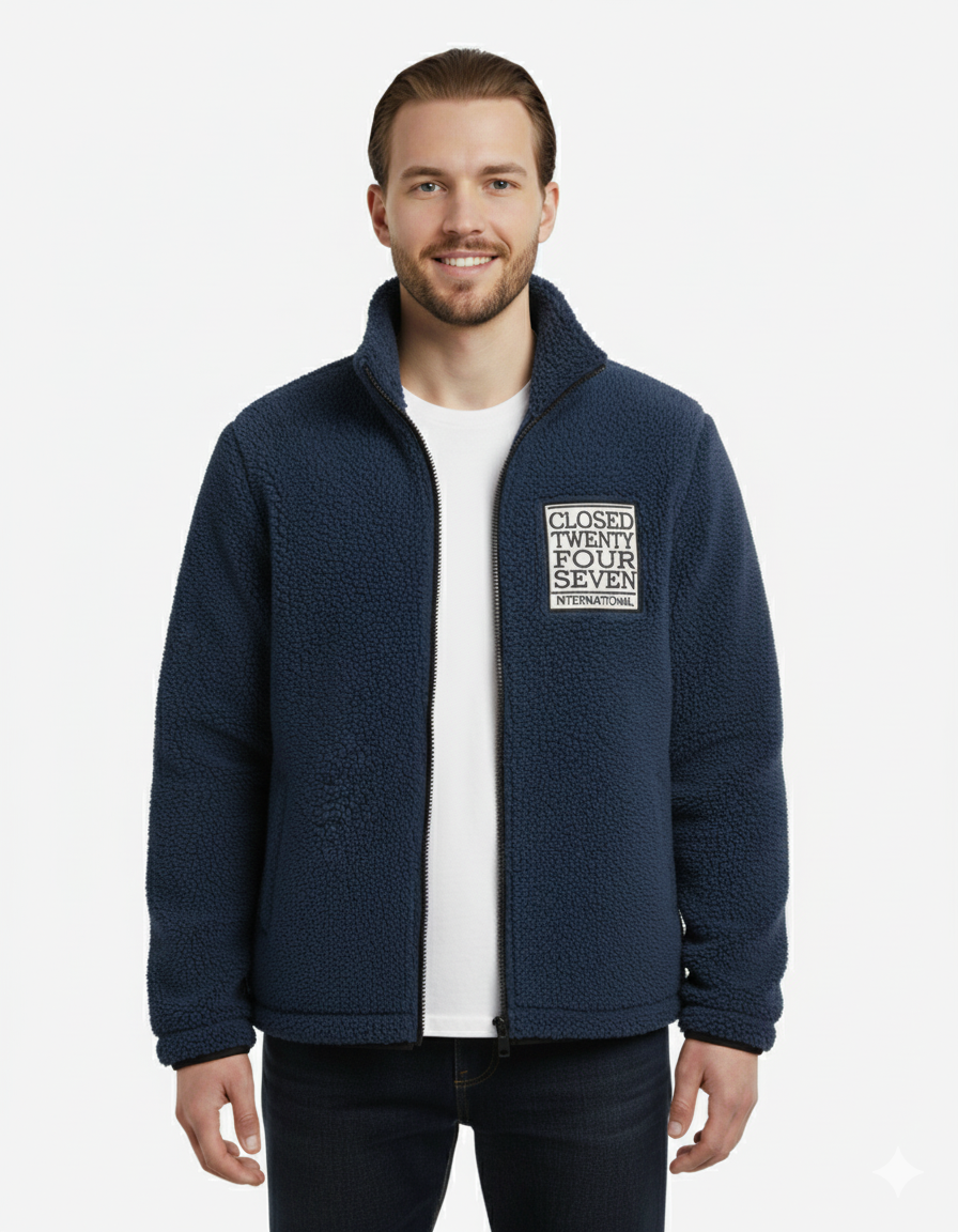 Erkek Polar Fermuarlı Sweatshirt – Kapüşonsuz, Cepli, Oversize Rahat Kalıp, Yumuşak ve Sıcak Tutan Kışlık Fermuarlı Üst