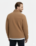 Erkek Polar Fermuarlı Sweatshirt – Kapüşonsuz, Cepli, Oversize Rahat Kalıp, Yumuşak ve Sıcak Tutan Kışlık Fermuarlı Üst