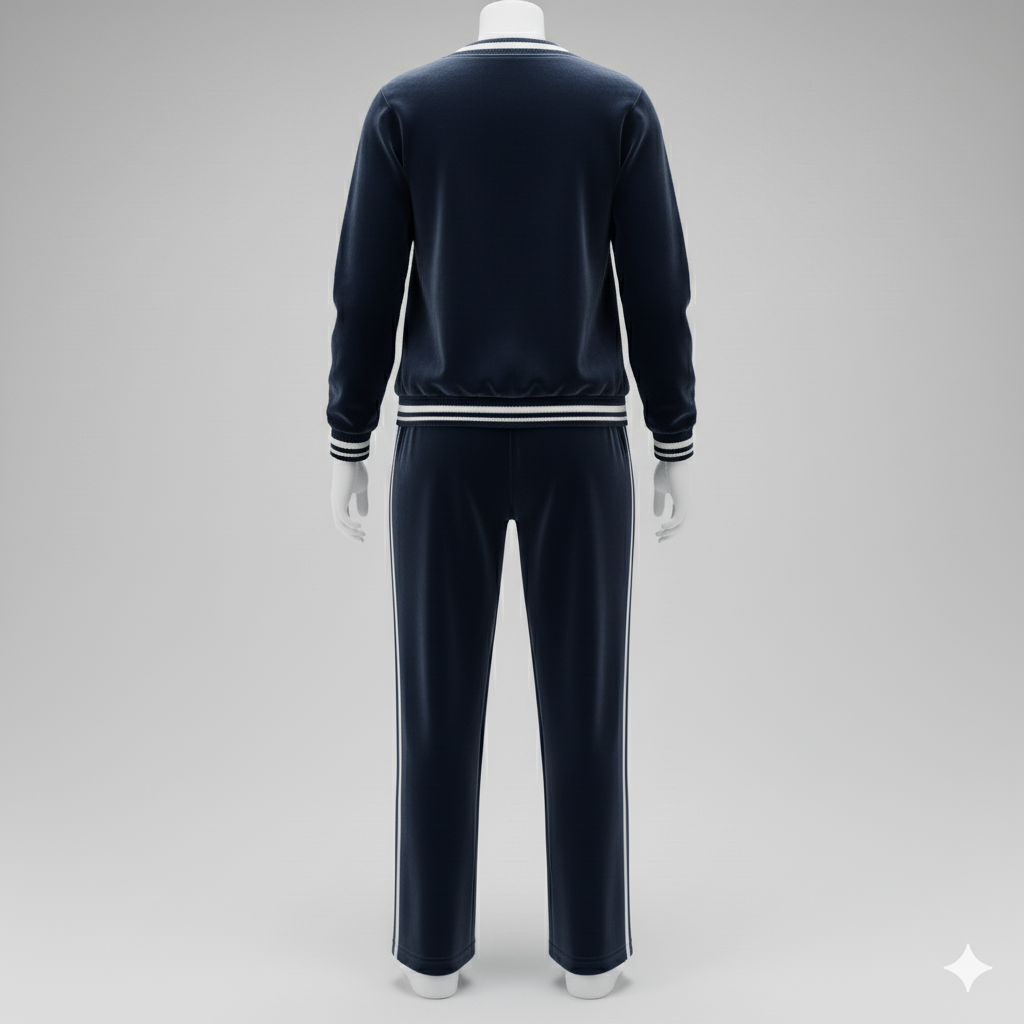 Kadın V Yaka Şerit Detaylı Kadife İkili Takım – Şık & Rahat Kadife Set