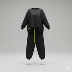 Kadın İki İplik Viskon Pamuk Arma Detaylı İkili Takım