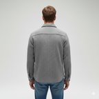 Erkek Balık Desenli Gömlek – Orijinal Tam Kalıp, Tüylenme Yapmayan Kumaş, Modern Desenli Uzun Kollu Erkek Gömleği