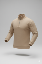 Erkek Zip Yaka Polar Sweat – Yarım Fermuarlı, Sıcak Tutan Rahat Kışlık Polar