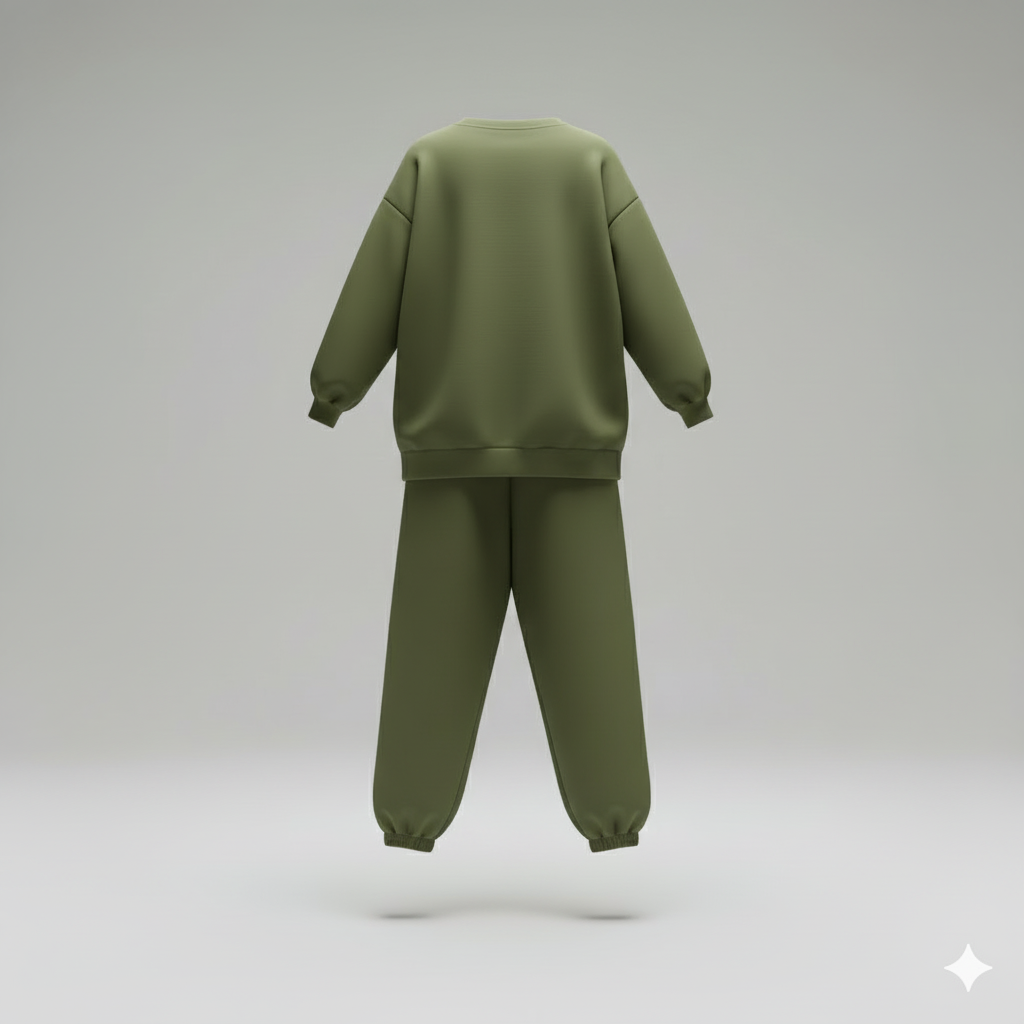 Kadın İki İplik Viskon Pamuk Arma Detaylı İkili Takım