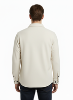 Erkek Oversize Diagonal Kumaş Çıtçıtlı Uzun Kollu Gömlek – Cepli, Rahat Kalıp, Günlük Şık Stil