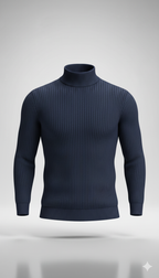 Erkek Yarım Boğazlı Triko Kazak – Sıcak Tutan Modern Fit, Kışlık Şık Kazak