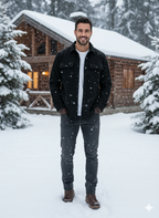 Erkek Oversize Diagonal Kumaş Çıtçıtlı Uzun Kollu Gömlek – Cepli, Rahat Kalıp, Günlük Şık Stil