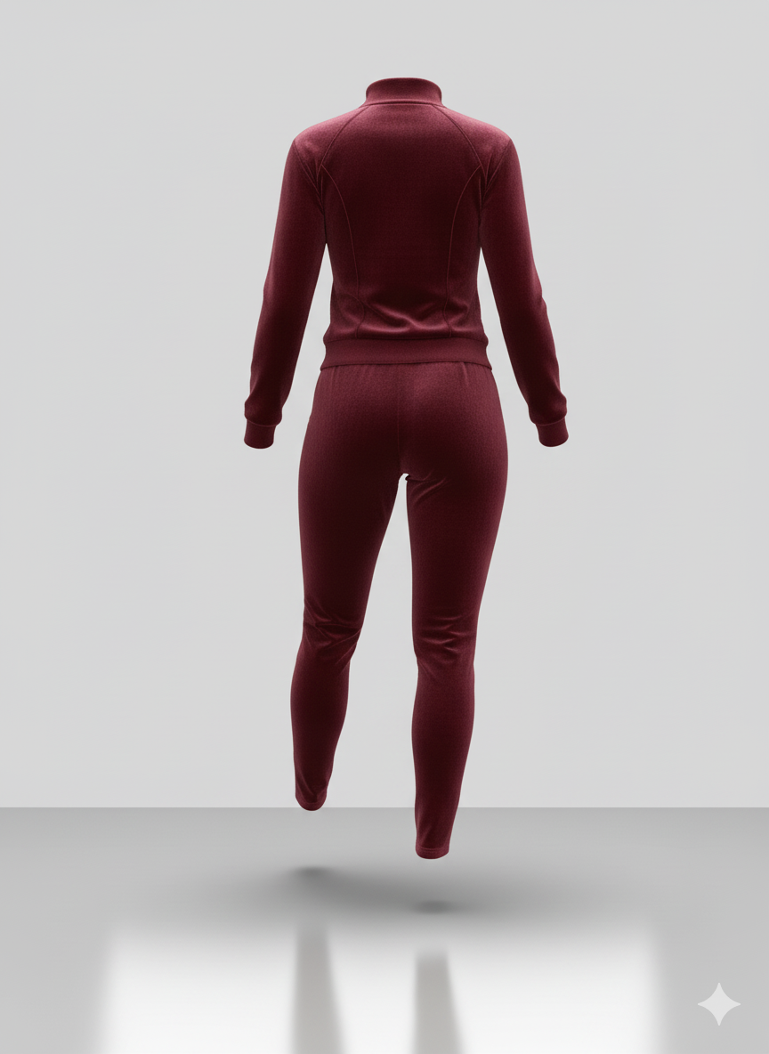 Kadın Kadife Fermuarlı Bluz & Bol Paça Pantolon İkili Takım – Şık, Rahat ve Modern Stil