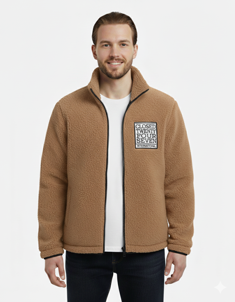 Erkek Polar Fermuarlı Sweatshirt – Kapüşonsuz, Cepli, Oversize Rahat Kalıp, Yumuşak ve Sıcak Tutan Kışlık Fermuarlı Üst