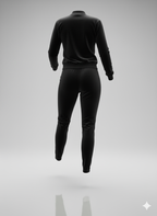 Kadın Kadife Fermuarlı Bluz & Bol Paça Pantolon İkili Takım – Şık, Rahat ve Modern Stil