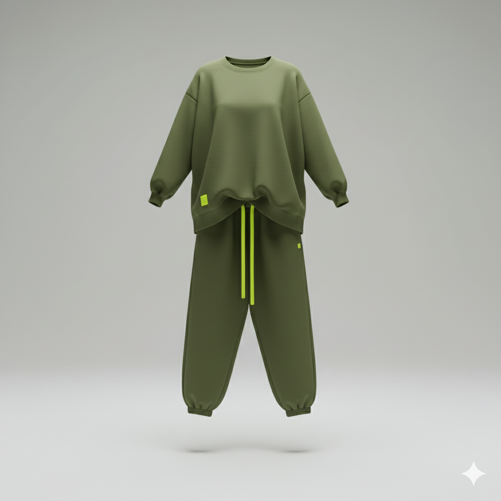 Kadın İki İplik Viskon Pamuk Arma Detaylı İkili Takım