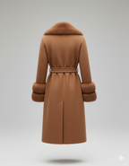 Kadın Kürk Astarlı Kaşe Kaban – Fur-Lined Şık ve Sıcak Kışlık Dış Giyim