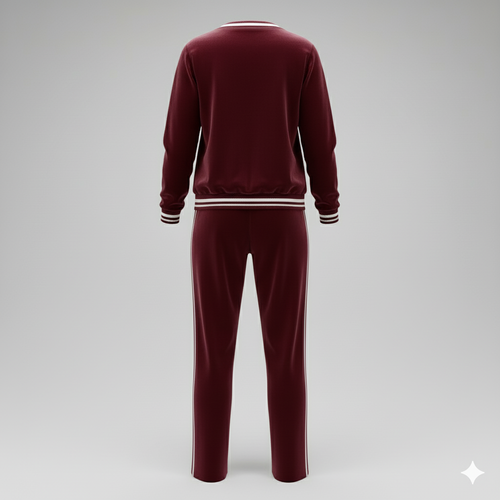 Kadın V Yaka Şerit Detaylı Kadife İkili Takım – Şık & Rahat Kadife Set