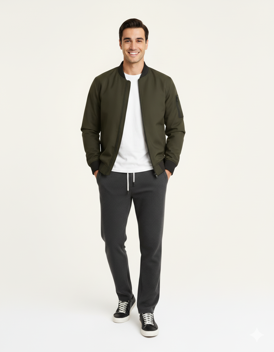 Erkek Kapitone Bomber Mont – Orijinal Tam Kalıp, Şık ve Sıcak Tutarlı Kapitone Kumaş Dış Giyim