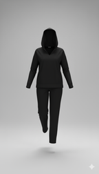 Kadın Kapüşonlu Uzun Kollu İkili Takım – Rahat & Modern Alt-Üst Set