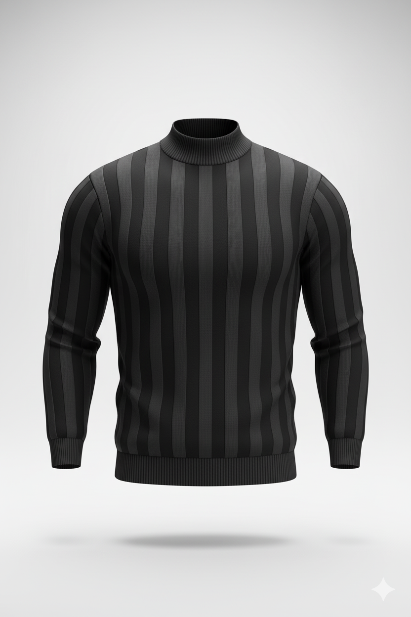 Erkek Yarım Boğazlı Triko Kazak – Sıcak Tutan Modern Fit, Kışlık Şık Kazak