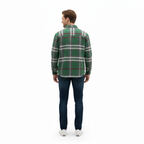 Erkek Ekose Desenli Polar Yakalı Gömlek – Oversize Rahat Kalıp, Düğmeli, Uzun Kollu, Kışlık Erkek Oduncu Gömleği