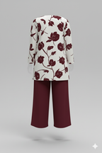 Kadın Modal Ceketli 3’lü Takım – Viskon Kolsuz Bluz + Rahat Pantolon | Şık Günlük Kombin Seti