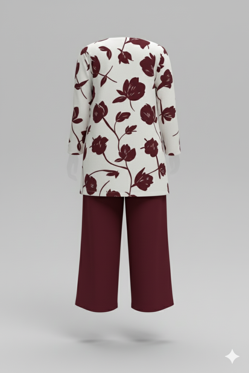 Kadın Modal Ceketli 3’lü Takım – Viskon Kolsuz Bluz + Rahat Pantolon | Şık Günlük Kombin Seti