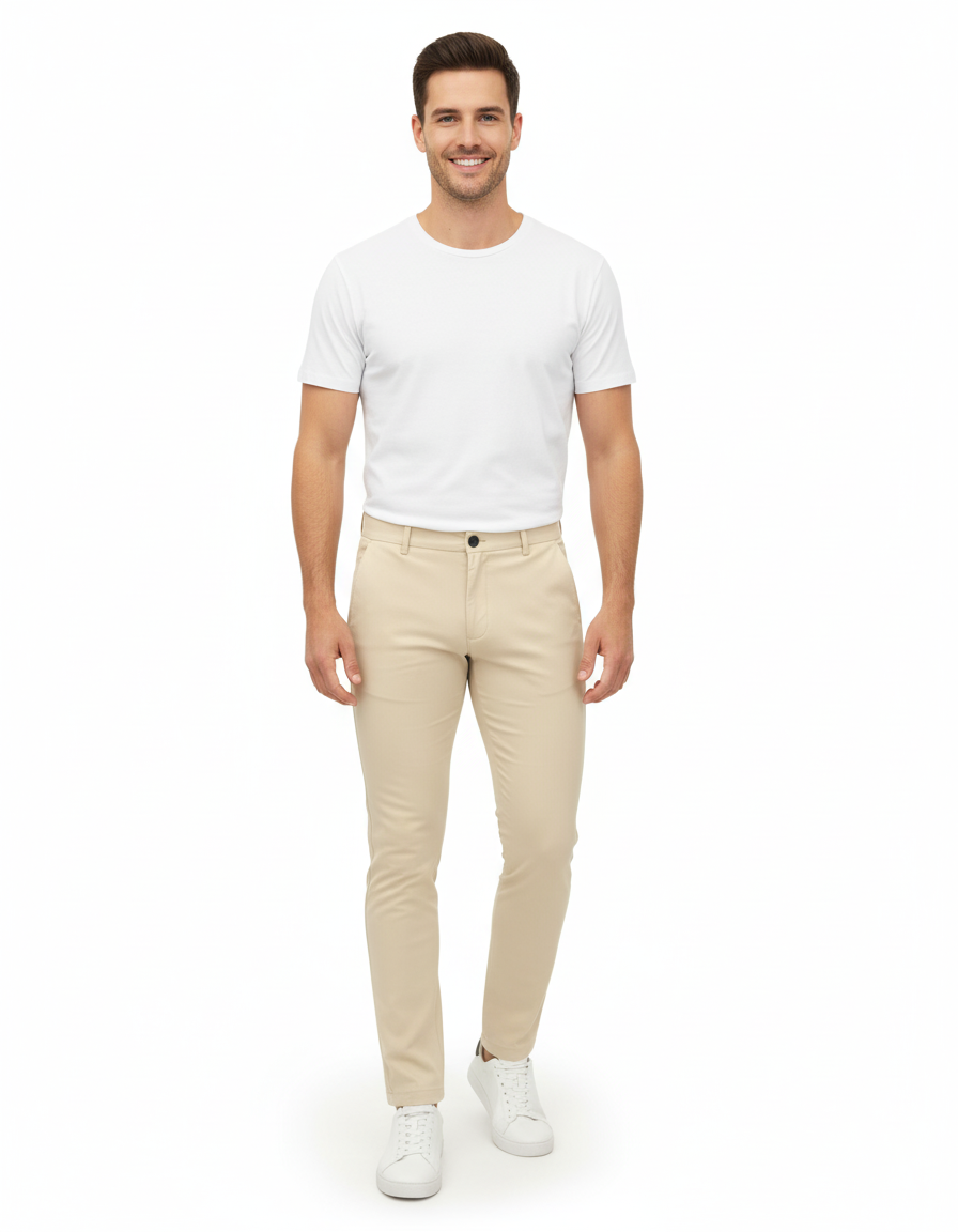 Erkek Slim Fit Likralı Gabardin Pantolon – Esnek Kumaş, Modern Dar Kesim, Günlük ve Şık Erkek Pantolon