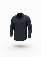 Erkek Oversize Diagonal Kumaş Çıtçıtlı Uzun Kollu Gömlek – Cepli, Rahat Kalıp, Günlük Şık Stil