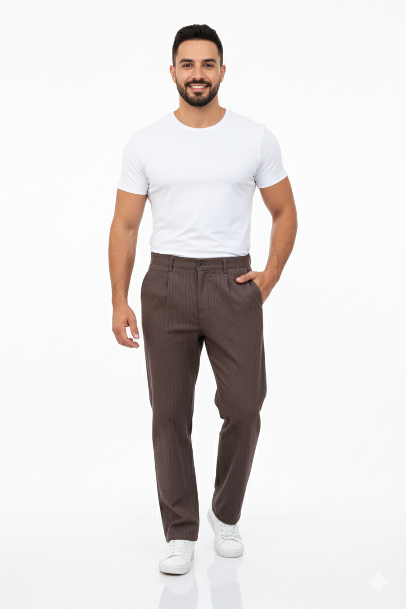 Erkek Kadife Baggy Pantolon – Geniş Paça, Yumuşak Kadife Kumaş, Rahat Kalıp, Kışlık Erkek Pantolon