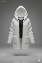 Kadın Kapşonlu Önden Fermuarlı Cepli Welsoft Peluş Ceket – Yumuşak & Sıcak Dış Giyim