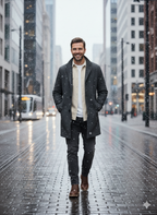 Erkek Oversize Diagonal Kumaş Çıtçıtlı Uzun Kollu Gömlek – Cepli, Rahat Kalıp, Günlük Şık Stil