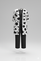 Kadın Modal Ceketli 3’lü Takım – Viskon Kolsuz Bluz + Rahat Pantolon | Şık Günlük Kombin Seti