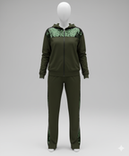 Kadın Önden Fermuarlı Pul Payetli Viskon İki İplik Alt-Üst Takım – Şık & Rahat Set