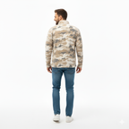 Erkek Tribal Desenli Polar Sweat – Yarım Fermuarlı, Oversize Rahat Kalıp, Etnik Desenli, Yumuşak Dokulu Uzun Kollu Polar