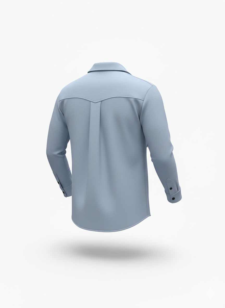 Erkek Oversize Diagonal Kumaş Çıtçıtlı Uzun Kollu Gömlek – Cepli, Rahat Kalıp, Günlük Şık Stil