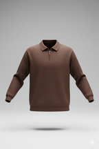 Erkek Fermuarlı Yarım V Yaka Düz Renk Triko – Sportif & Şık Tasarım, Rahat Günlük Kazak