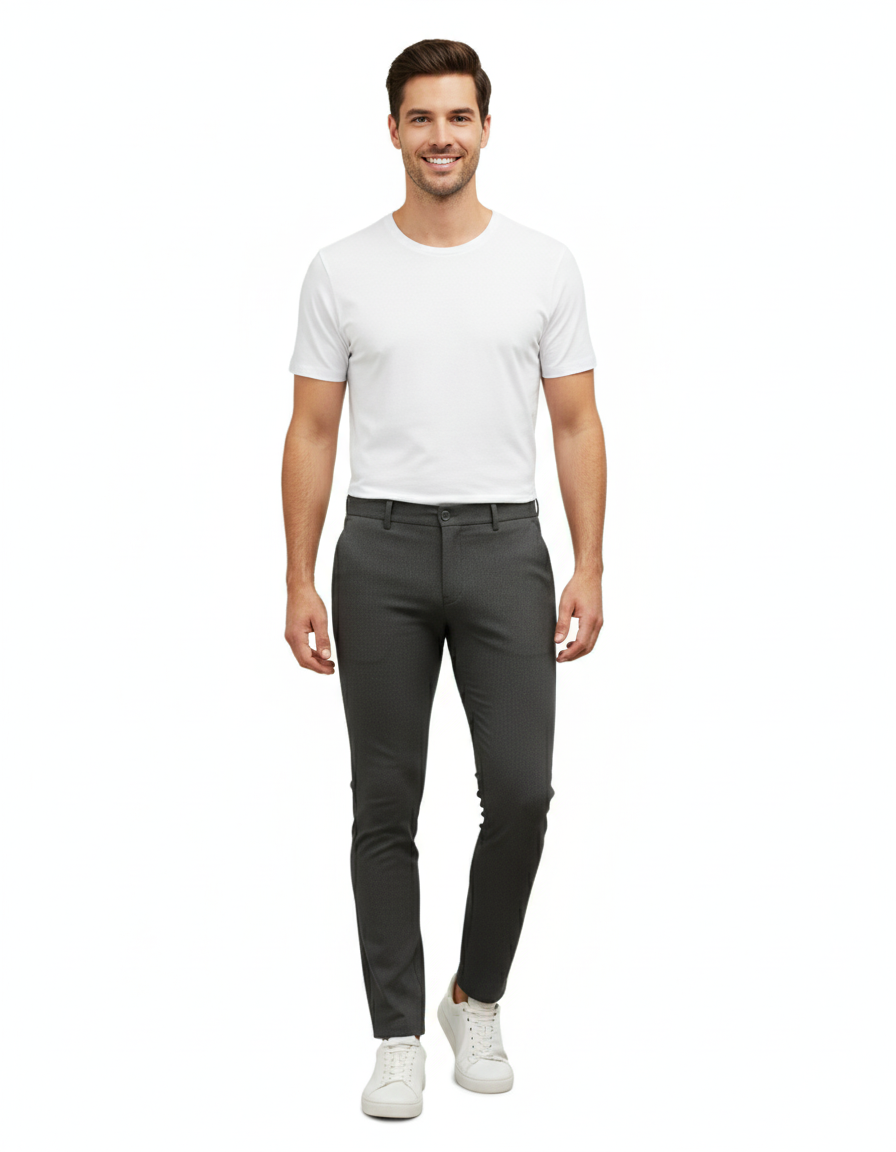 Erkek Slim Fit Likralı Gabardin Pantolon – Esnek Kumaş, Modern Dar Kesim, Günlük ve Şık Erkek Pantolon