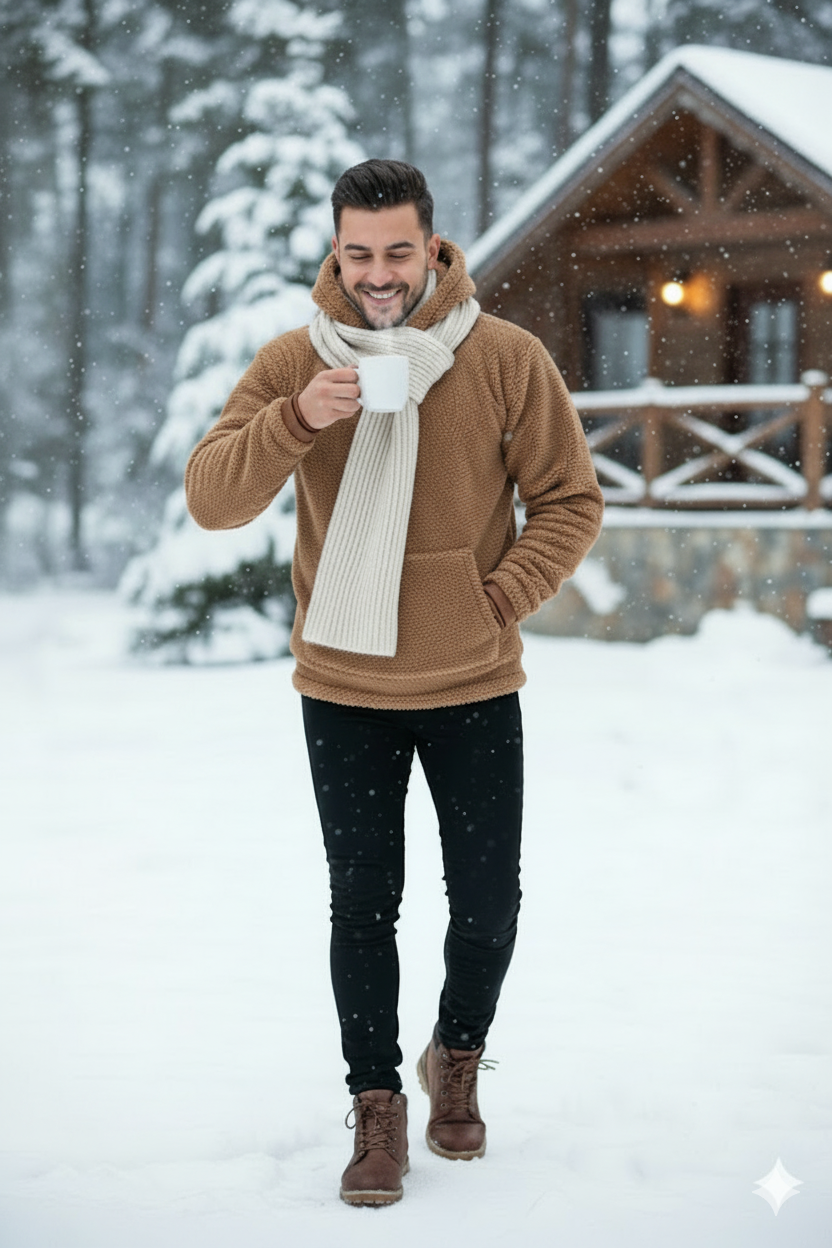 Erkek Kapüşonlu Hoodie – Rahat, Yumuşak ve Modern Günlük Sweatshirt