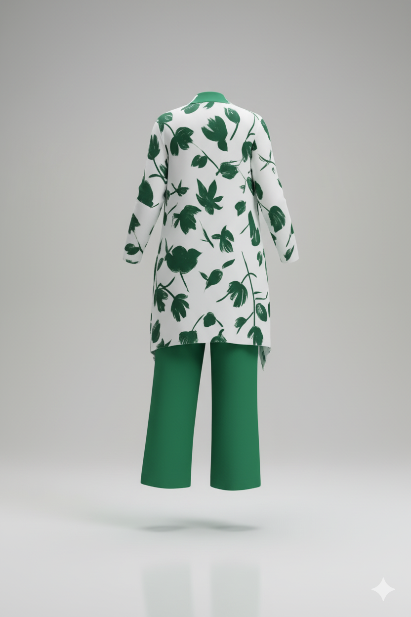 Kadın Modal Ceketli 3’lü Takım – Viskon Kolsuz Bluz + Rahat Pantolon | Şık Günlük Kombin Seti