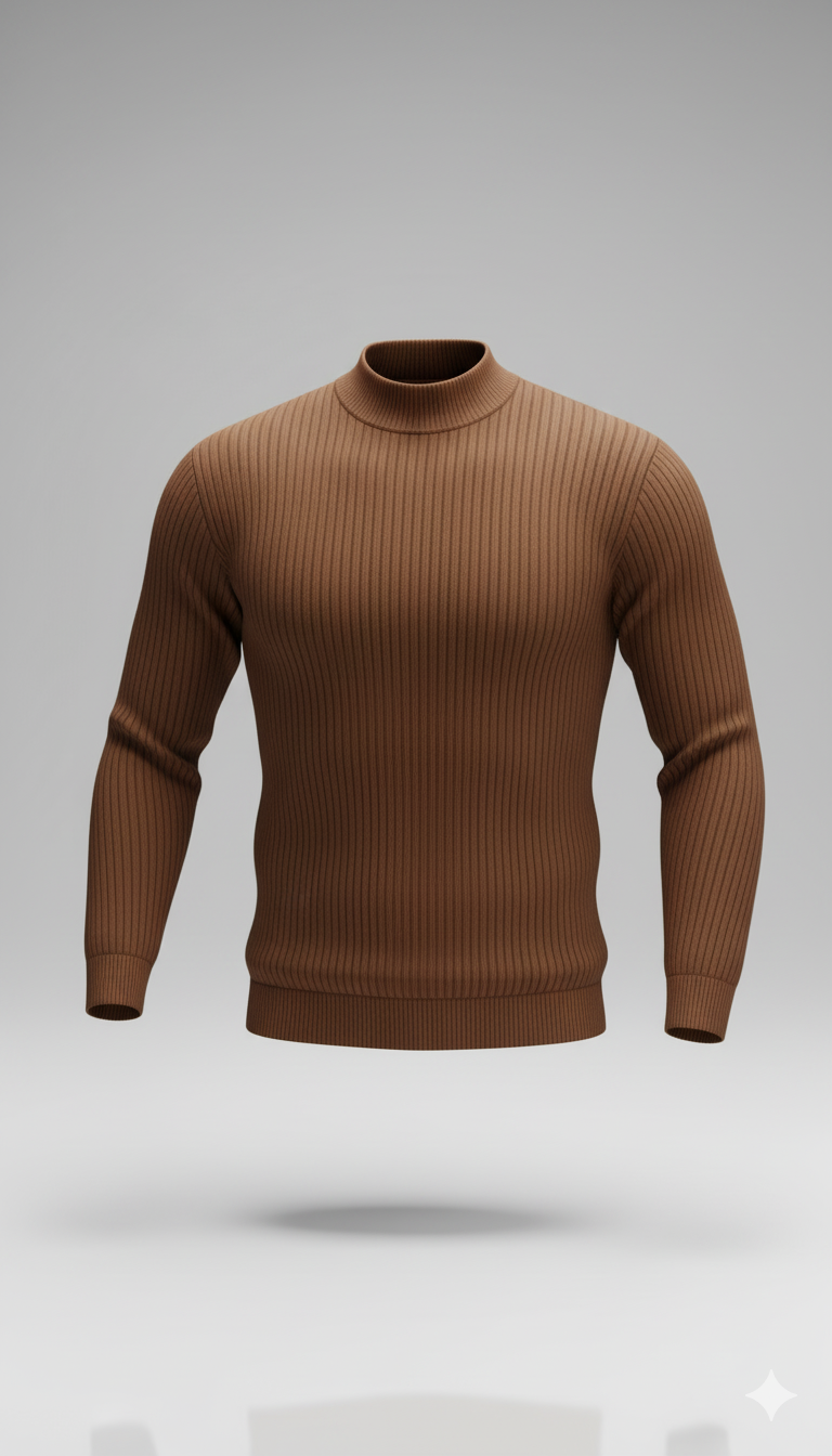 Erkek Yuvarlak Yaka Triko Kazak – Minimal Tasarım, Yumuşak Dokulu Günlük Kazak