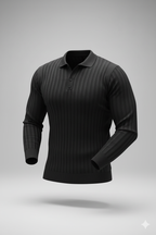 Erkek V Yaka Triko Kazak – Şık Kesim, Geniş Omuz Gösteren Slim Fit Etki