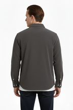 Erkek Fitilli Kadife Gömlek – Oversize Rahat Kalıp, Cepli, Yumuşak Dokulu Şık Üst (Haki)