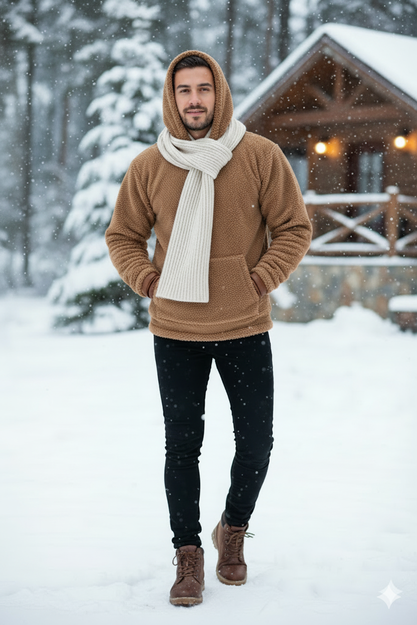 Erkek Kapüşonlu Hoodie – Rahat, Yumuşak ve Modern Günlük Sweatshirt