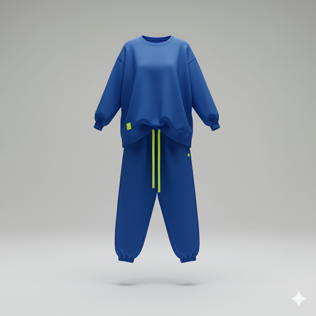 Kadın İki İplik Viskon Pamuk Arma Detaylı İkili Takım