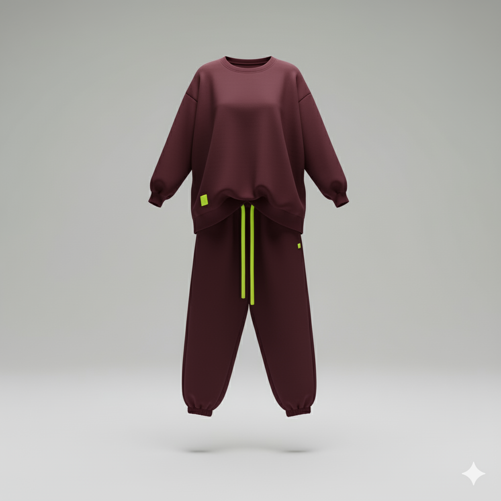 Kadın İki İplik Viskon Pamuk Arma Detaylı İkili Takım